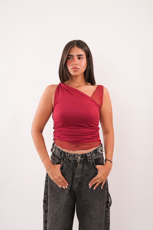 Asymmetrical Mesh Statement Top